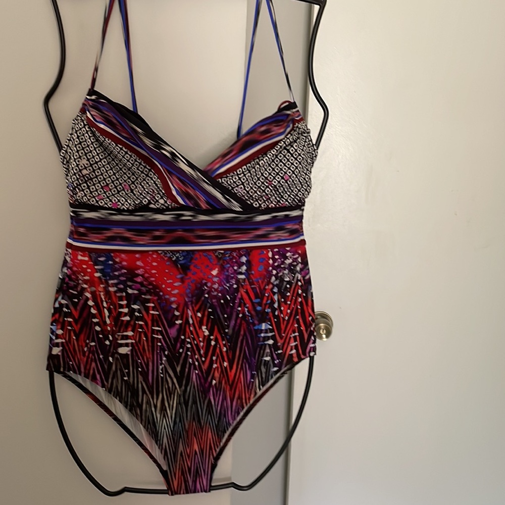 Gottex Geometric Print One-piece  swimsuit Size 12